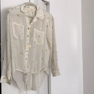 Free People sheer ⭐️ blouse!
